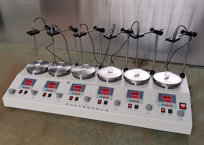 多頭攪拌器 HJ-6AB數顯恒溫 智能控溫 6工位獨立攪拌控溫